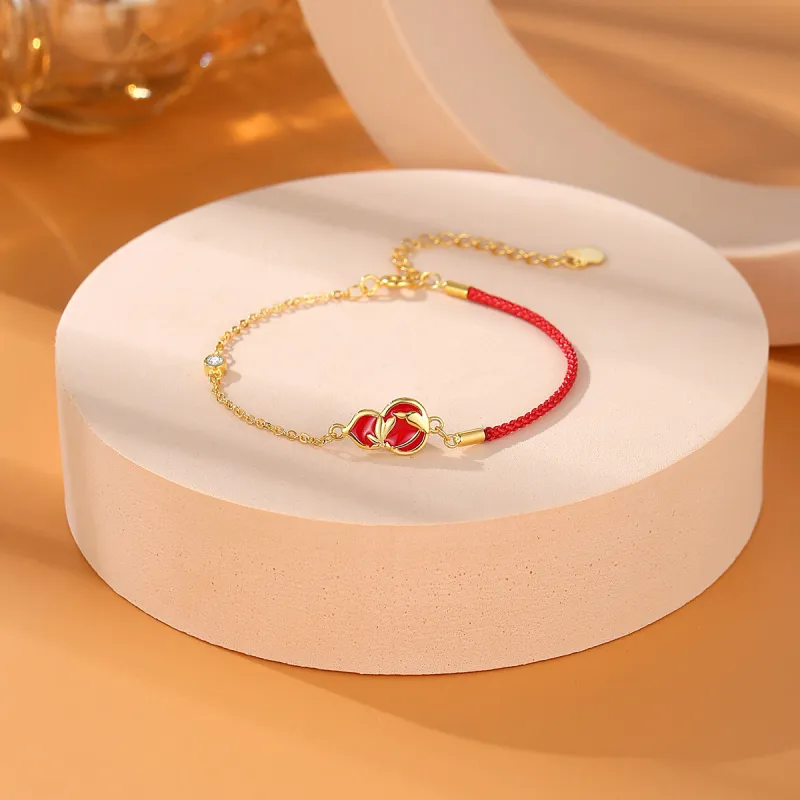 Nine Music S925 Silver Bracelets Unisex Red-1