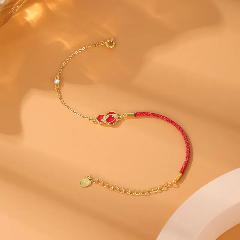 Nine Music S925 Silver Bracelets Unisex Red-3