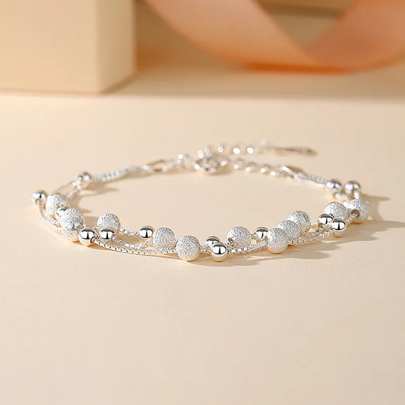 Nine Music Foot Silver 990 Bracelets Women's-2