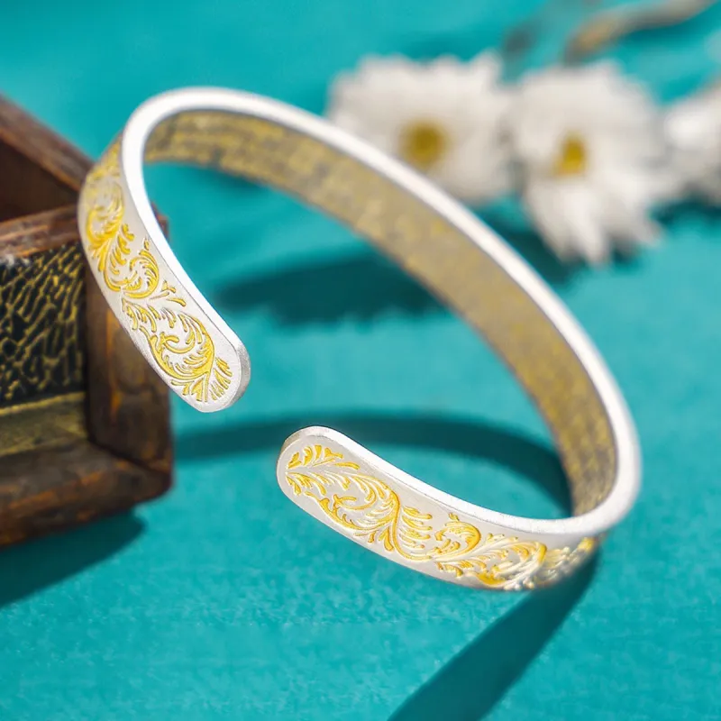Nine Music 999 Fine Silver Bangles Unisex-5