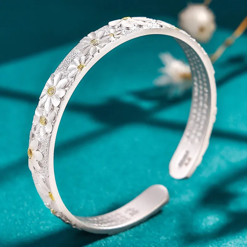 Nine Music 999 Fine Silver Bangles Women's-3