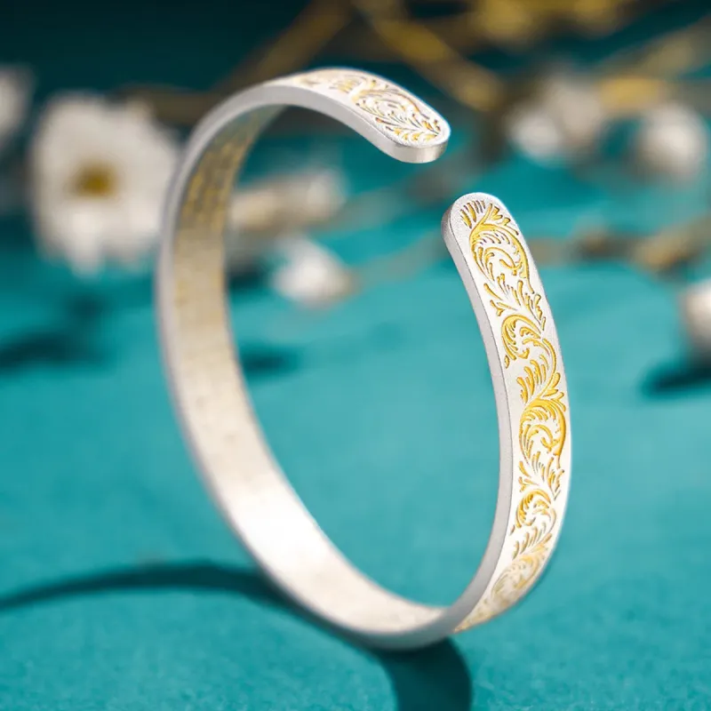 Nine Music 999 Fine Silver Bangles Unisex-2