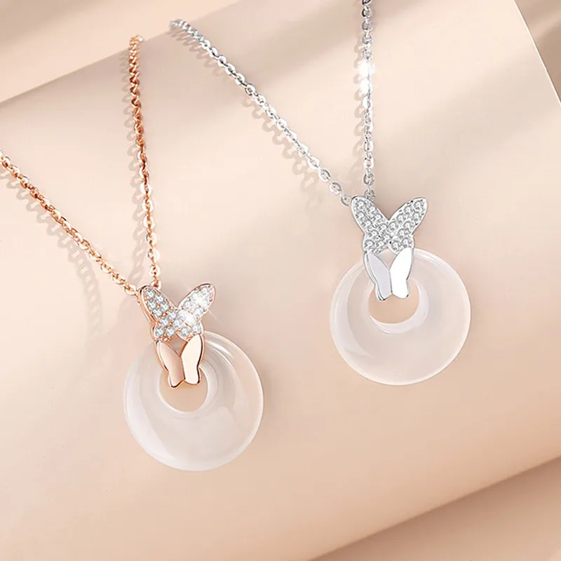 Nine Music Chalcedony Necklaces Women's-4