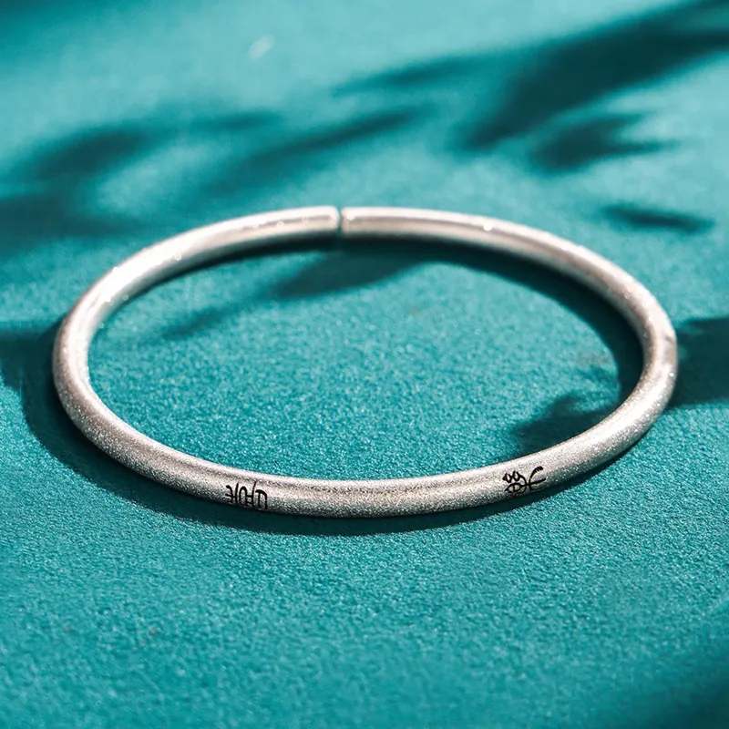 Nine Music 999 Fine Silver Bangles Unisex-3