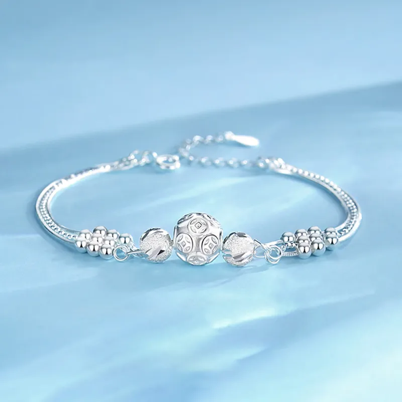 Nine Music Foot Silver 990 Bracelets Women's-3