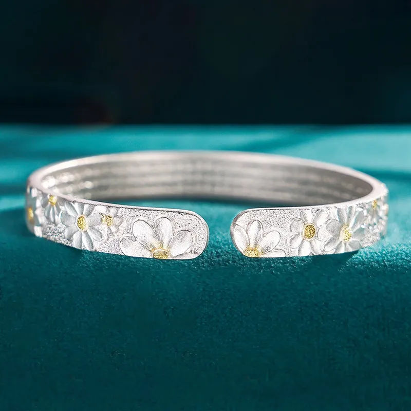 Nine Music 999 Fine Silver Bangles Women's-5