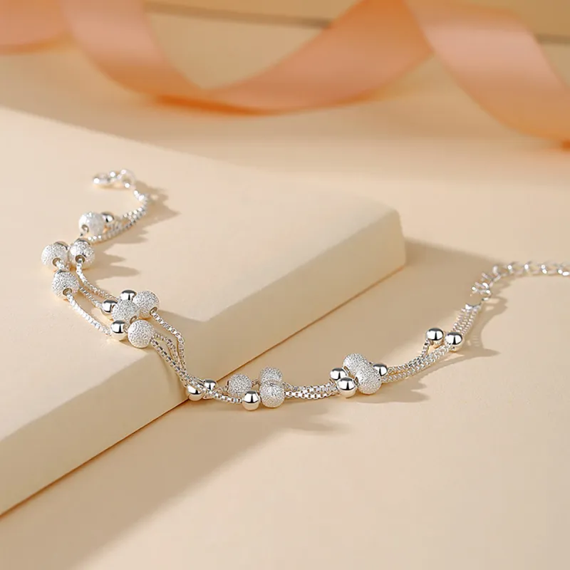 Nine Music Foot Silver 990 Bracelets Women's-4