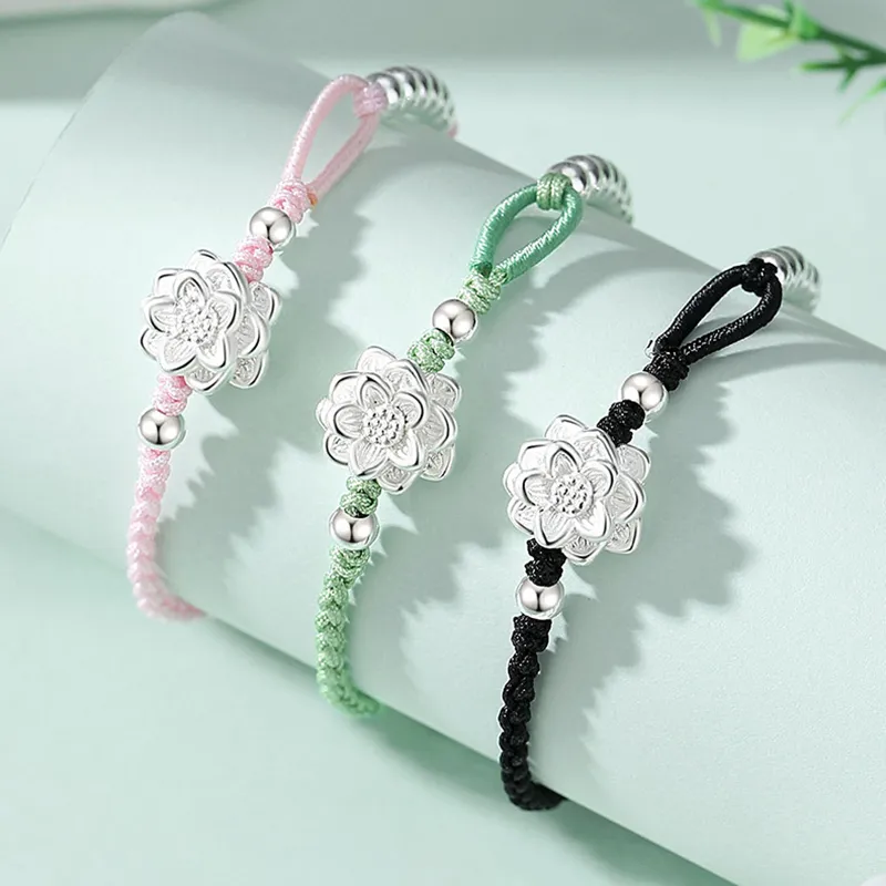 Nine Music 999 Fine Silver Hand Rope Women's-4