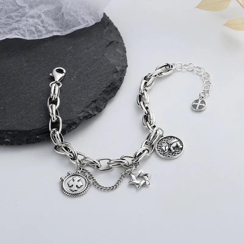Nine Music 925 Sterling Silver Bracelets Unisex-2