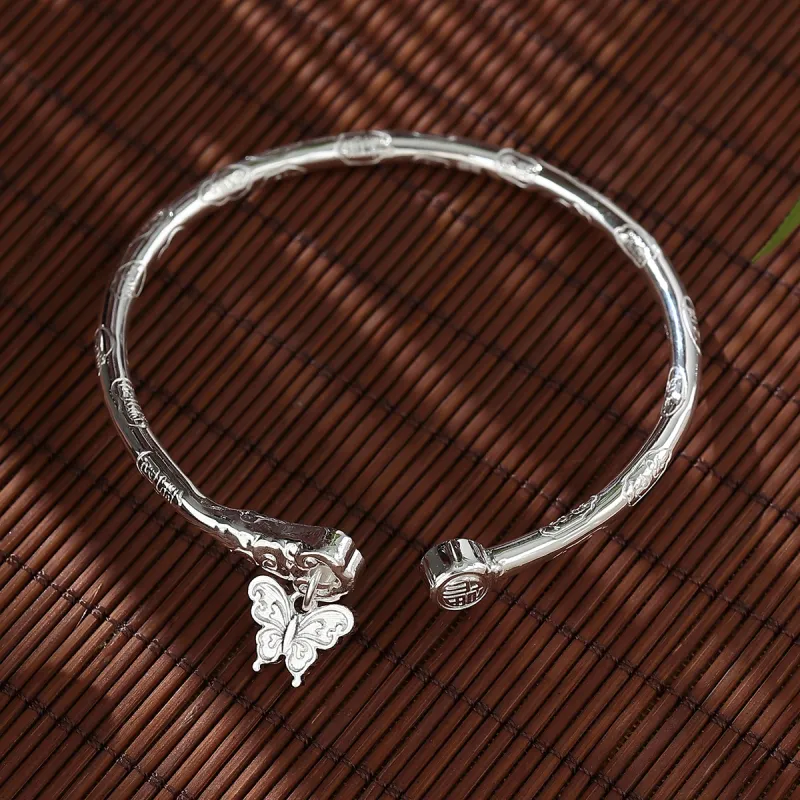 Nine Music 999 Fine Silver Bangles Unisex-2