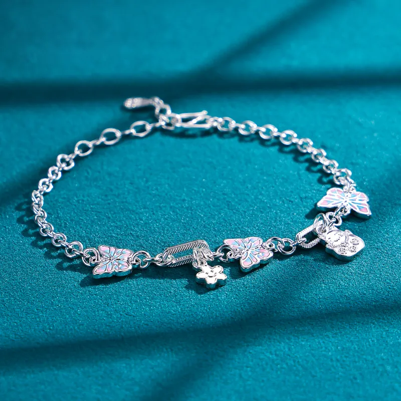 Nine Music 999 Fine Silver Bracelets Women's-2