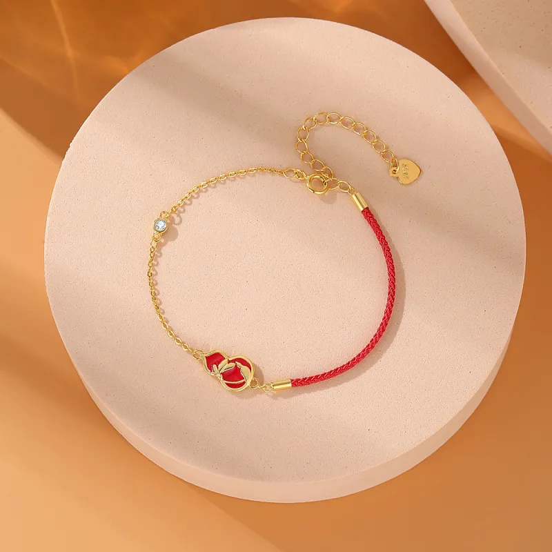 Nine Music S925 Silver Bracelets Unisex Red-2
