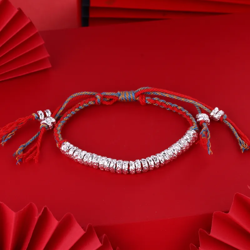 Nine Music Foot Silver 990 Bracelets Unisex-3