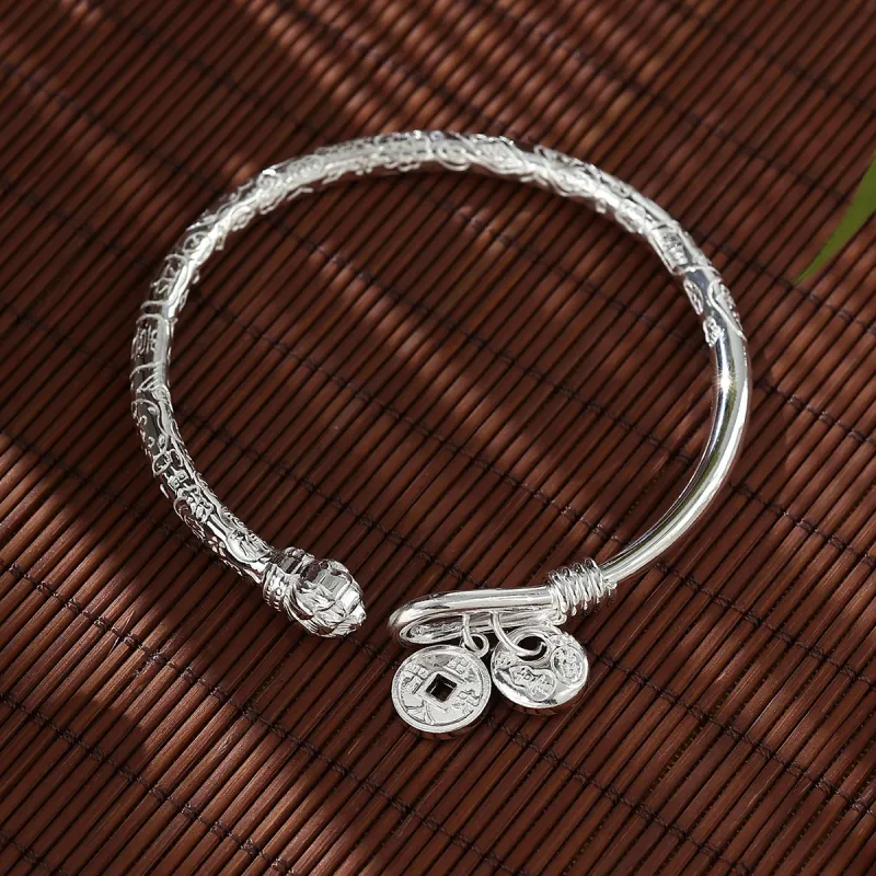 Nine Music 999 Fine Silver Bangles Unisex-2