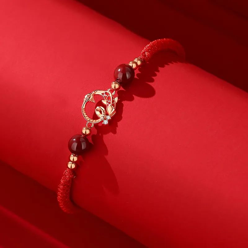 Nine Music Reconstructed Cinnabar Bracelets Unisex-3