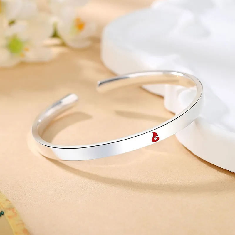 Nine Music 999 Fine Silver Bangles Unisex-2