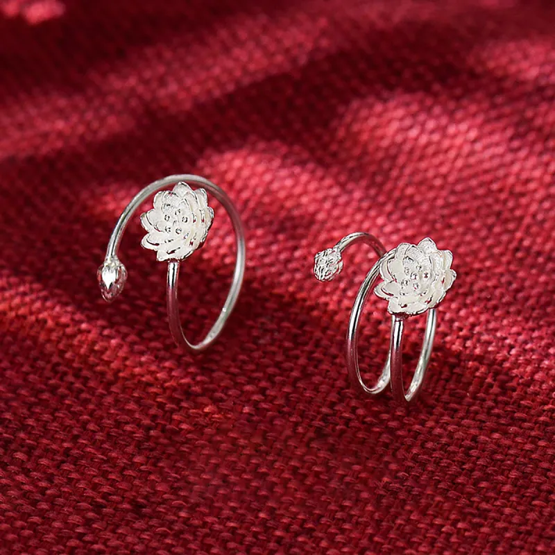 Nine Music 999 Fine Silver Rings Women's-9