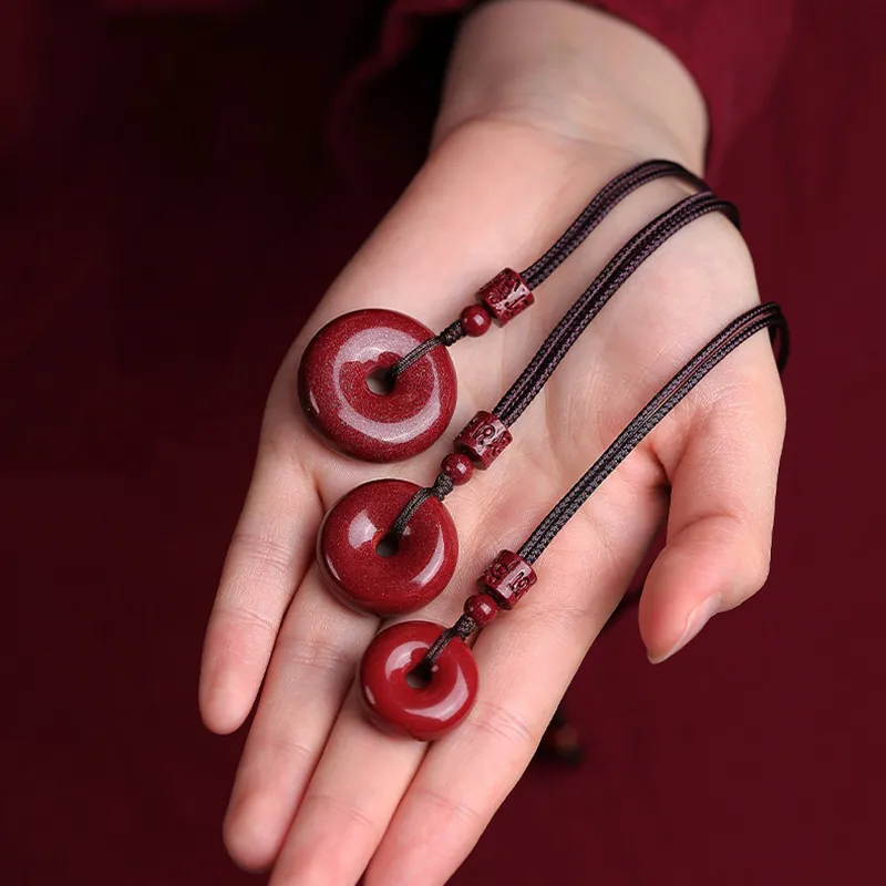 Nine Music Reconstructed Cinnabar Necklaces Unisex-4