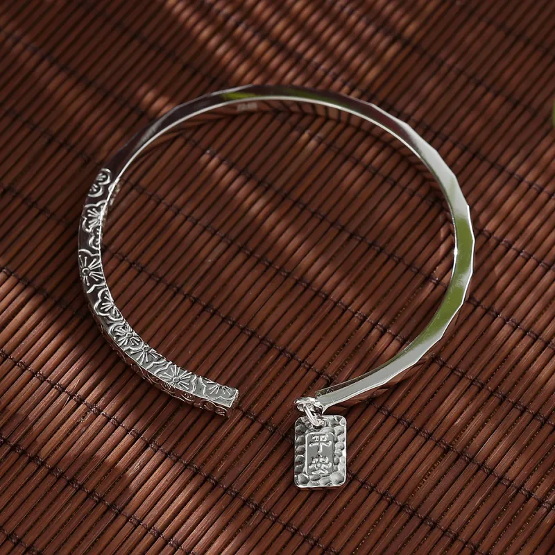 Nine Music 999 Fine Silver Bangles Unisex-2