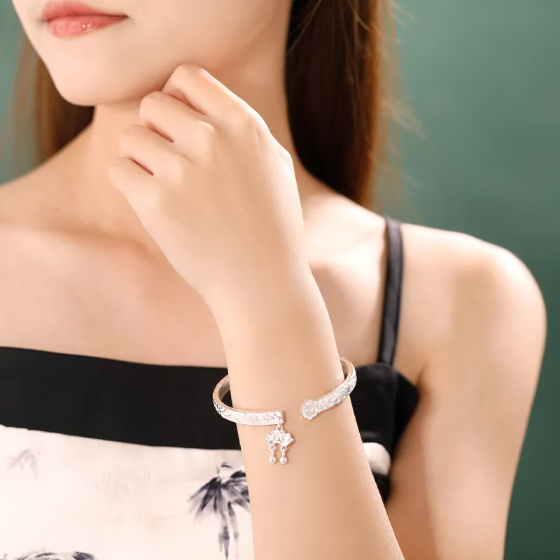 Nine Music S 999 Fine Silver Sterling Silver Bracelets Women's-4