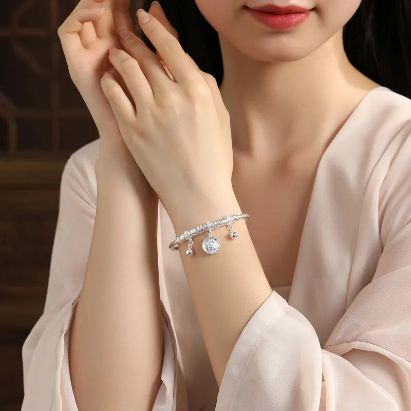 Nine Music 999 Fine Silver Bangles Unisex-4