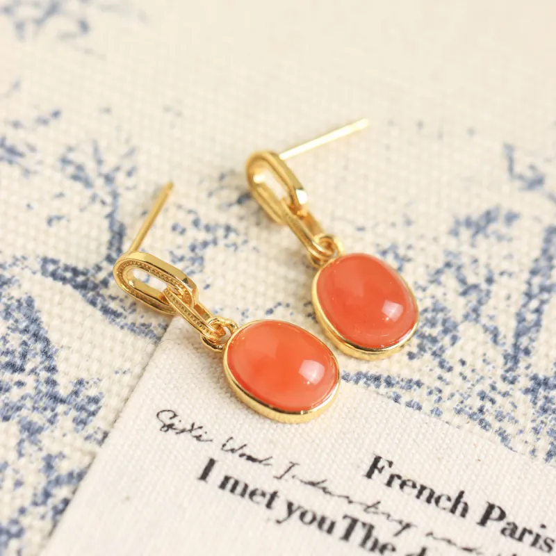 Nine Music Agate Earrings Women's-3