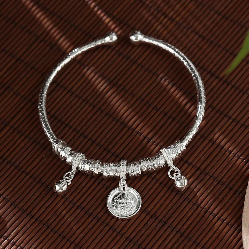 Nine Music 999 Fine Silver Bangles Unisex-2