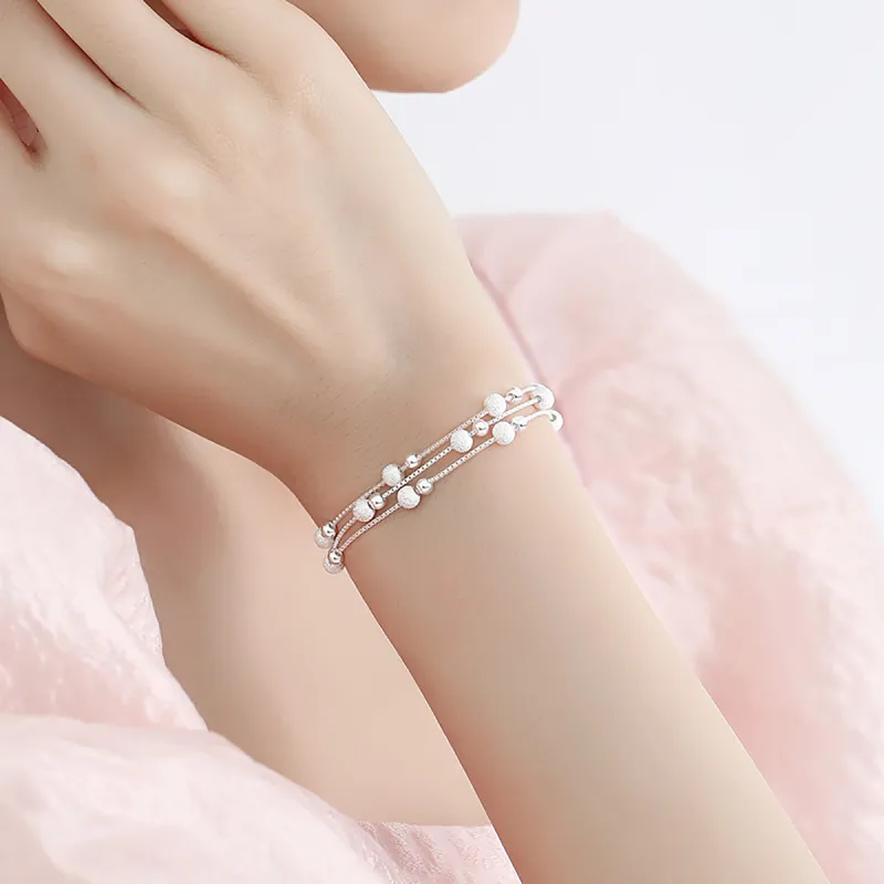 Nine Music Foot Silver 990 Bracelets Women's-6