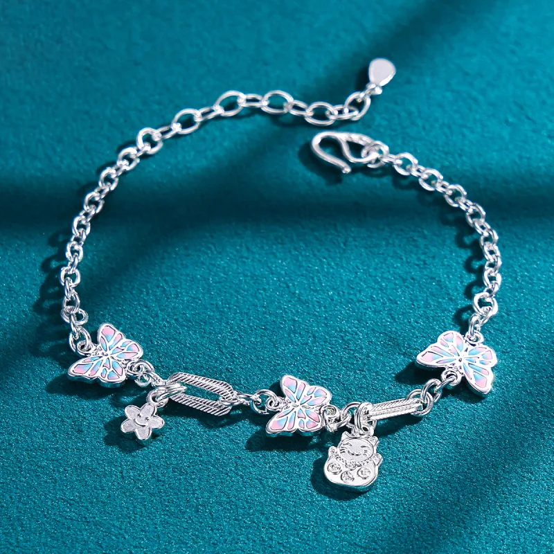 Nine Music 999 Fine Silver Bracelets Women's-3