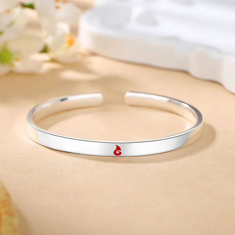 Nine Music 999 Fine Silver Bangles Unisex-1