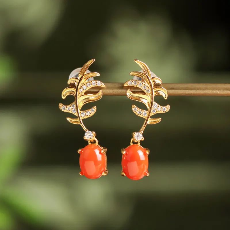 Nine Music Agate Earrings Women's-3