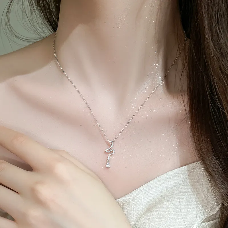 Nine Music S925 Silver Necklaces Women's Rose Gold-5
