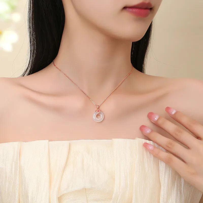 Nine Music Chalcedony Necklaces Women's-4