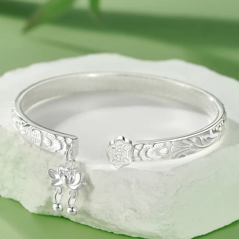 Nine Music S 999 Fine Silver Sterling Silver Bracelets Women's-2