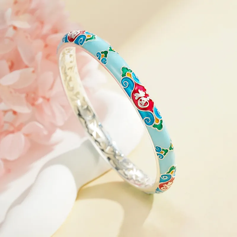 Nine Music 999 Fine Silver Bangles Women's-4