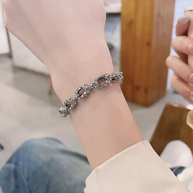 Nine Music S925 Silver Bracelets Unisex Silver-7