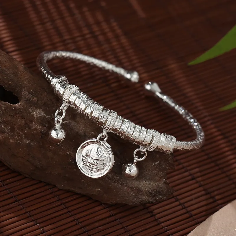 Nine Music 999 Fine Silver Bangles Unisex-3