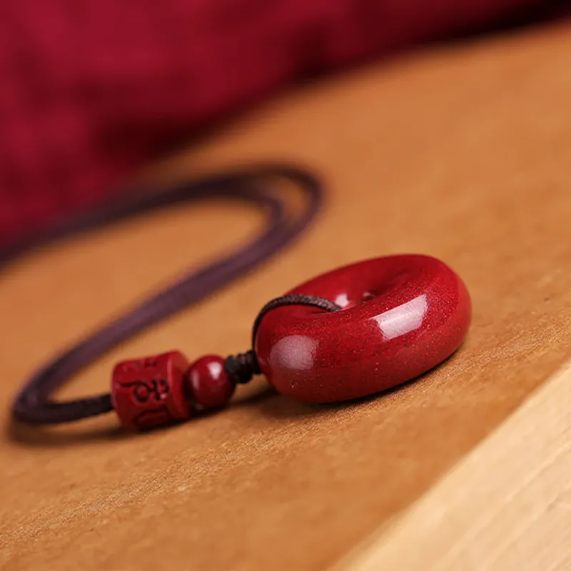 Nine Music Reconstructed Cinnabar Necklaces Unisex-2