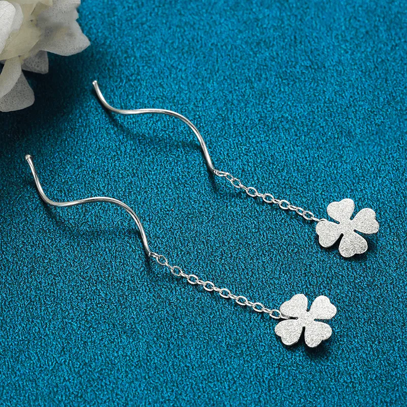 Nine Music S925 Silver Drop Earrings Women's-1
