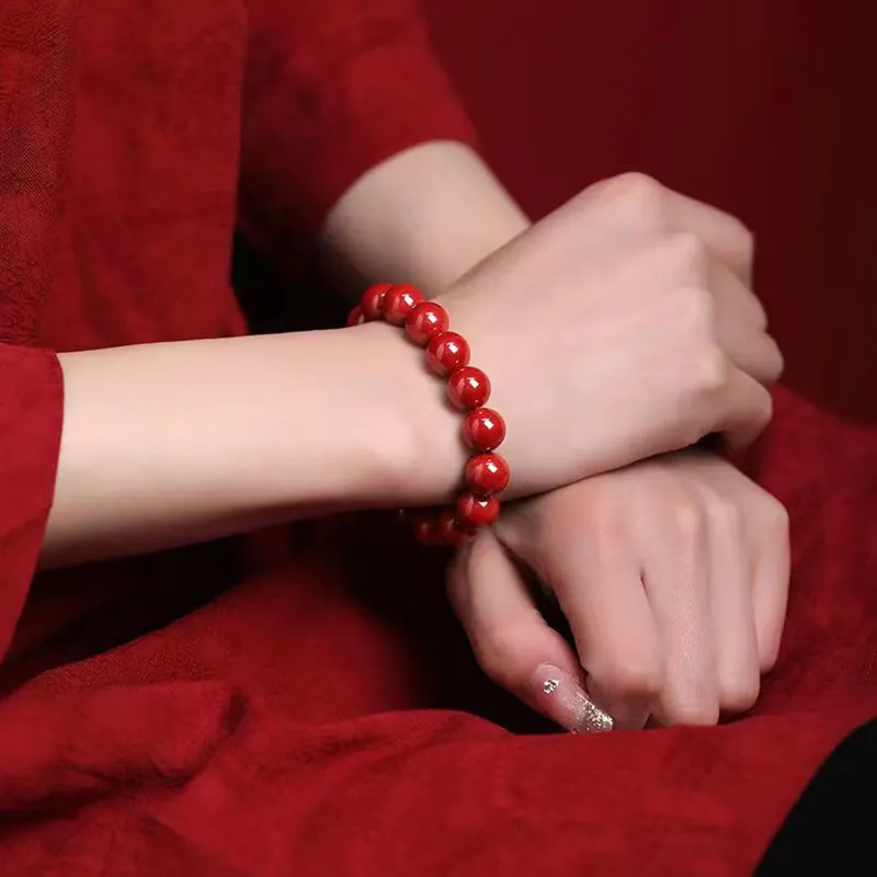 Nine Music Reconstructed Cinnabar Bracelets Unisex-6
