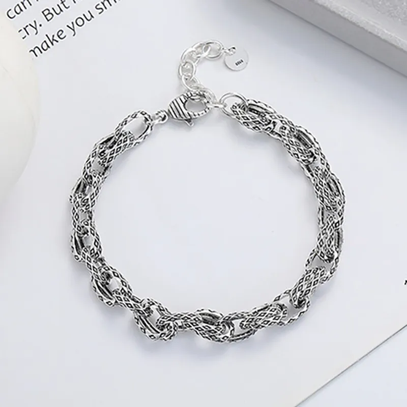 Nine Music S925 Silver Bracelets Unisex Silver-1