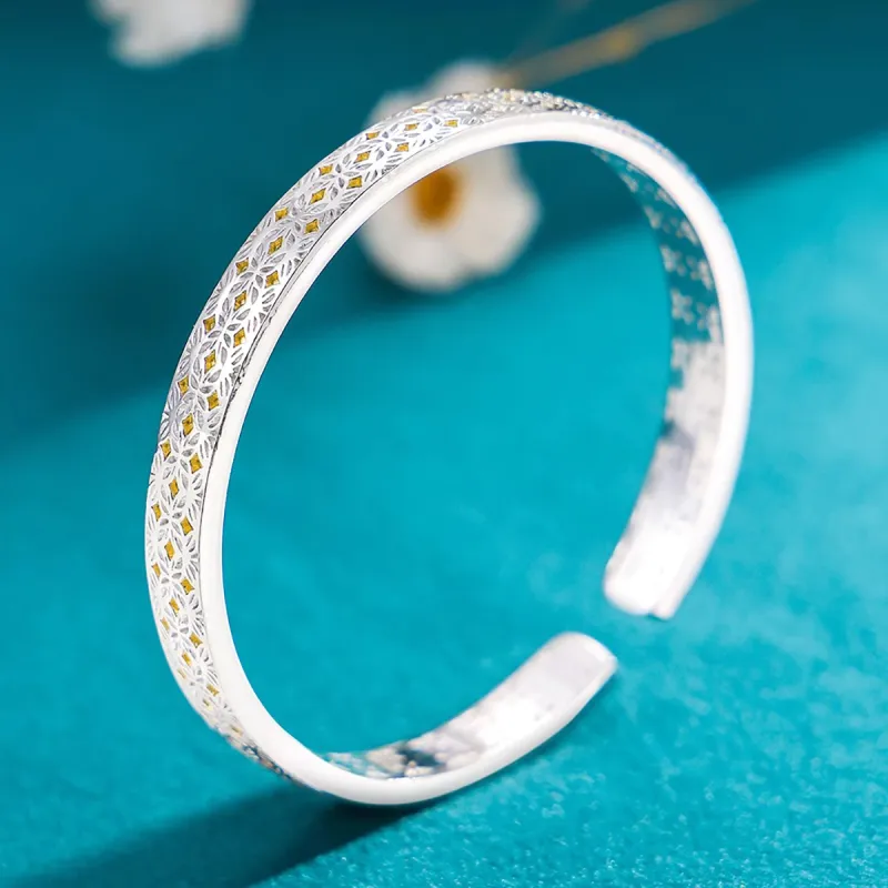 Nine Music 999 Fine Silver Bangles Unisex-2