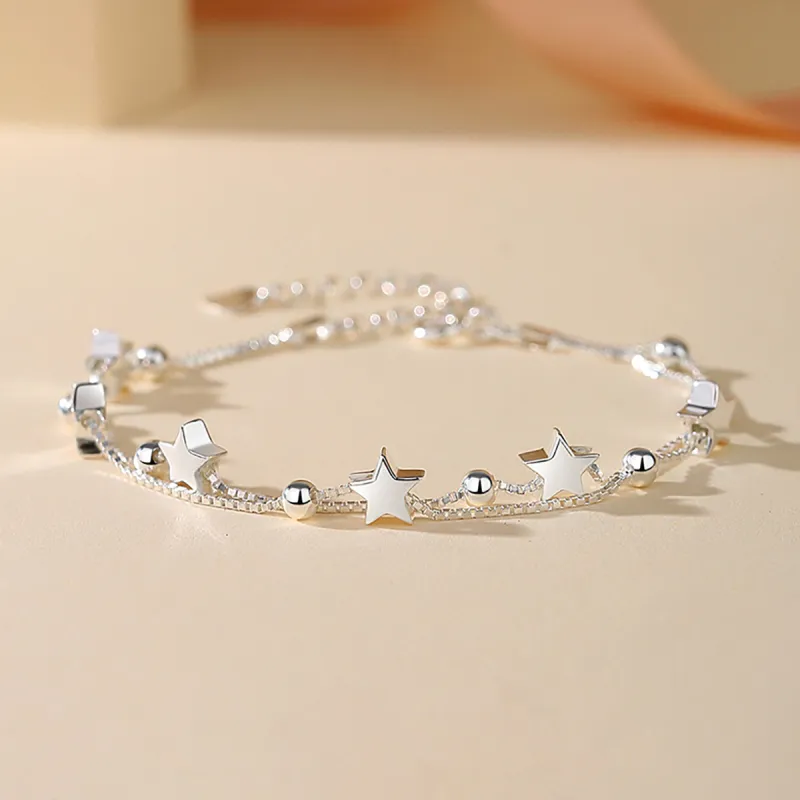 Nine Music Foot Silver 990 Bracelets Women's-2