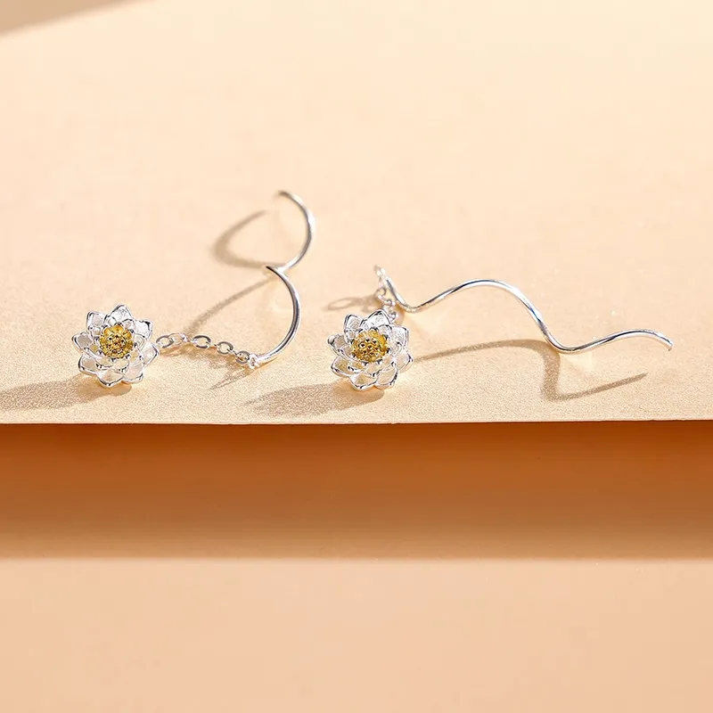 Nine Music S925 Silver Drop Earrings Women's-5