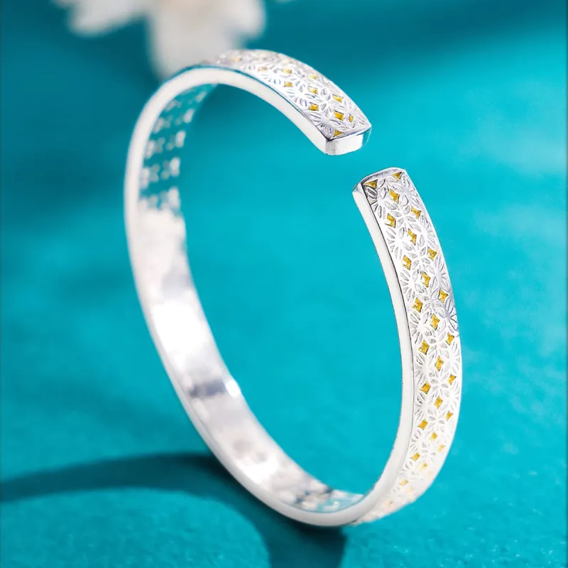 Nine Music 999 Fine Silver Bangles Unisex-3