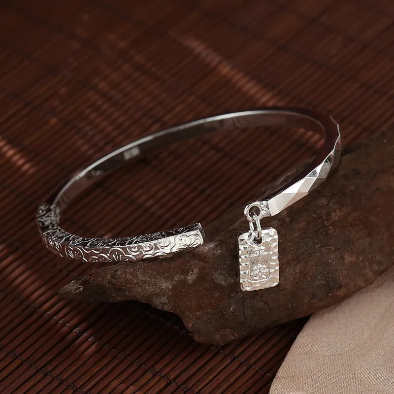 Nine Music 999 Fine Silver Bangles Unisex-1