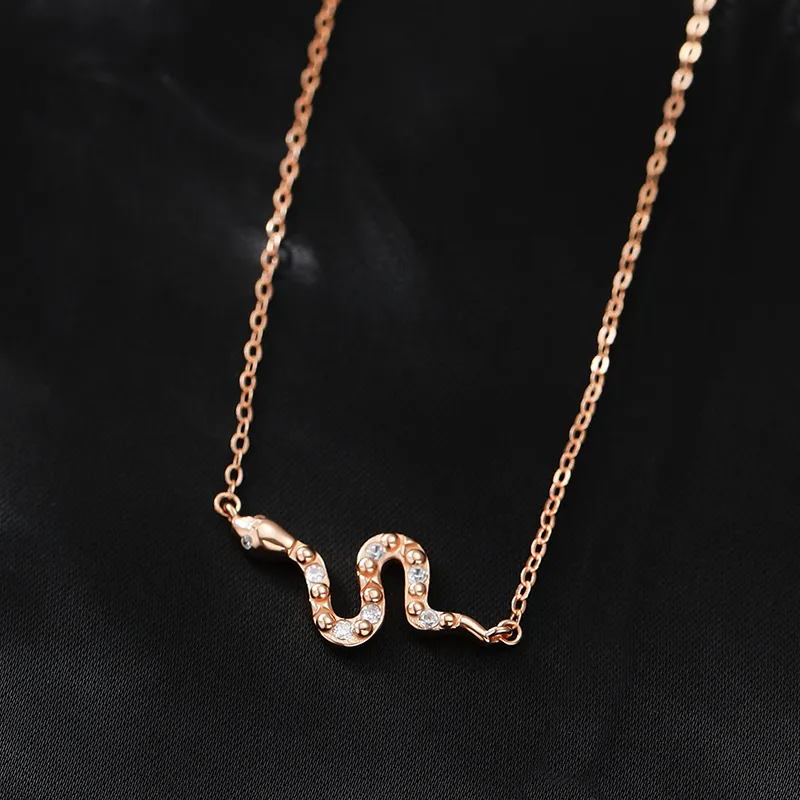 Nine Music S925 Silver Necklaces Women's Rose Gold/White-2