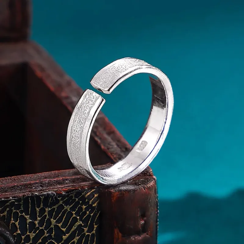 Nine Music 999 Fine Silver Sterling Silver Rings Unisex-4