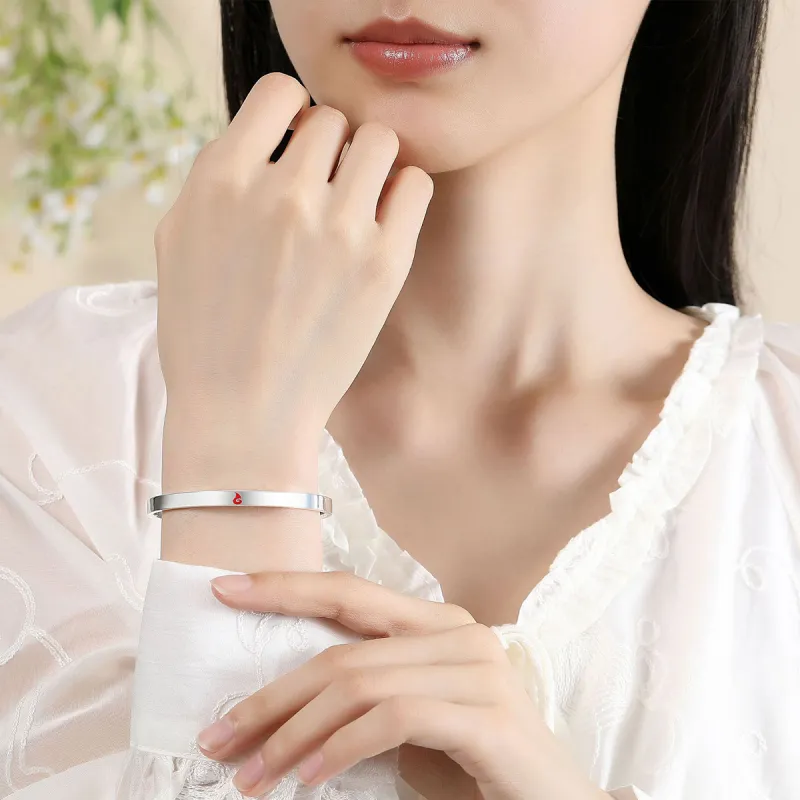 Nine Music 999 Fine Silver Bangles Unisex-4
