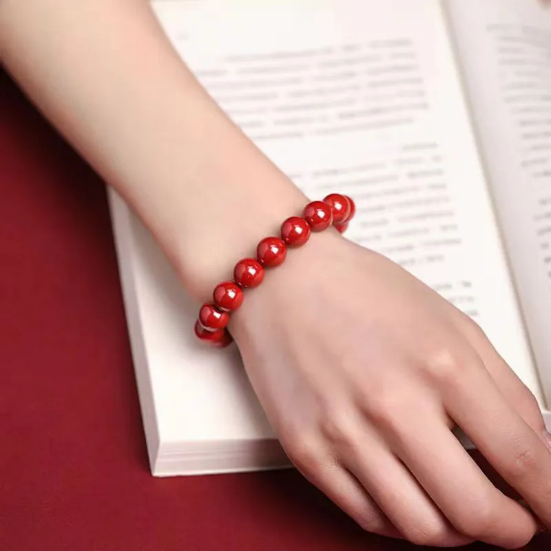 Nine Music Reconstructed Cinnabar Bracelets Unisex-14